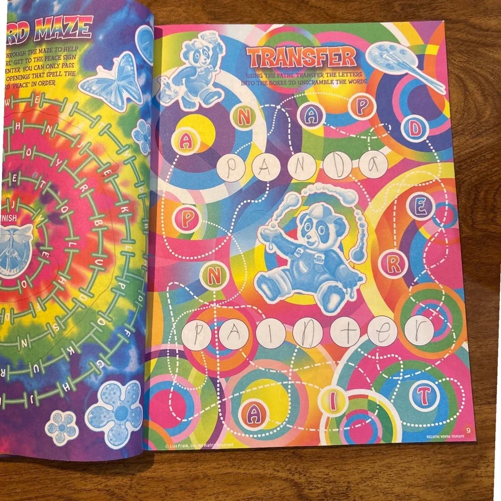 Lisa Frank Giant Sticker Activity Book 500+ Stickers‎ Bendon 2012 *see photos